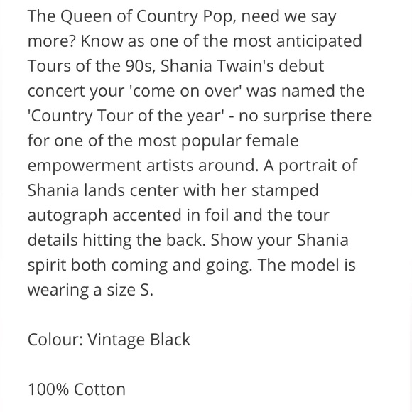 M NEW Daydreamer Shania Twain T-shirt - Picture 3 of 12